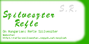 szilveszter refle business card